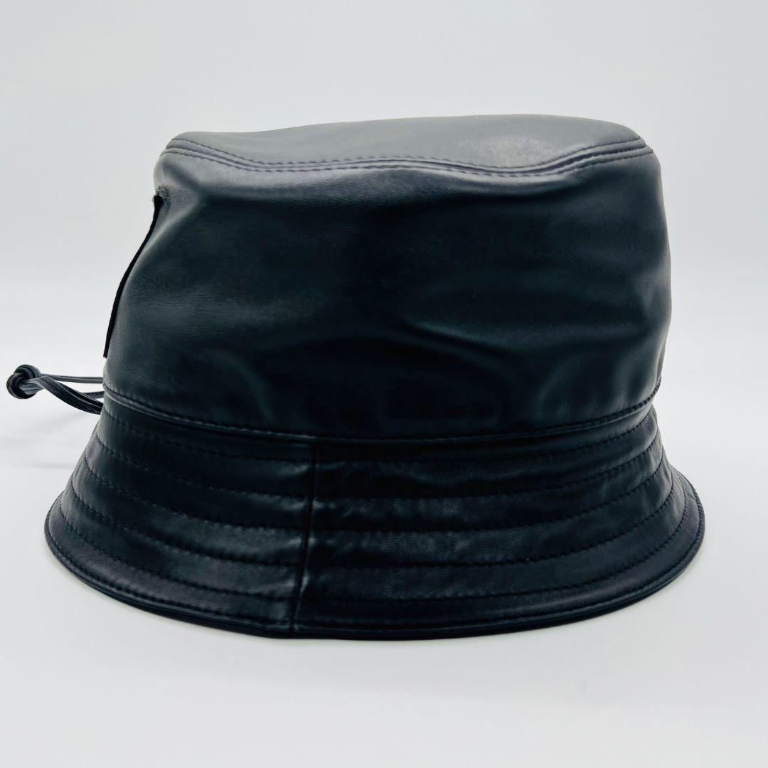 ロエベ フィッシャーマンハット　サイズ59 バケットハット ブラック レザー