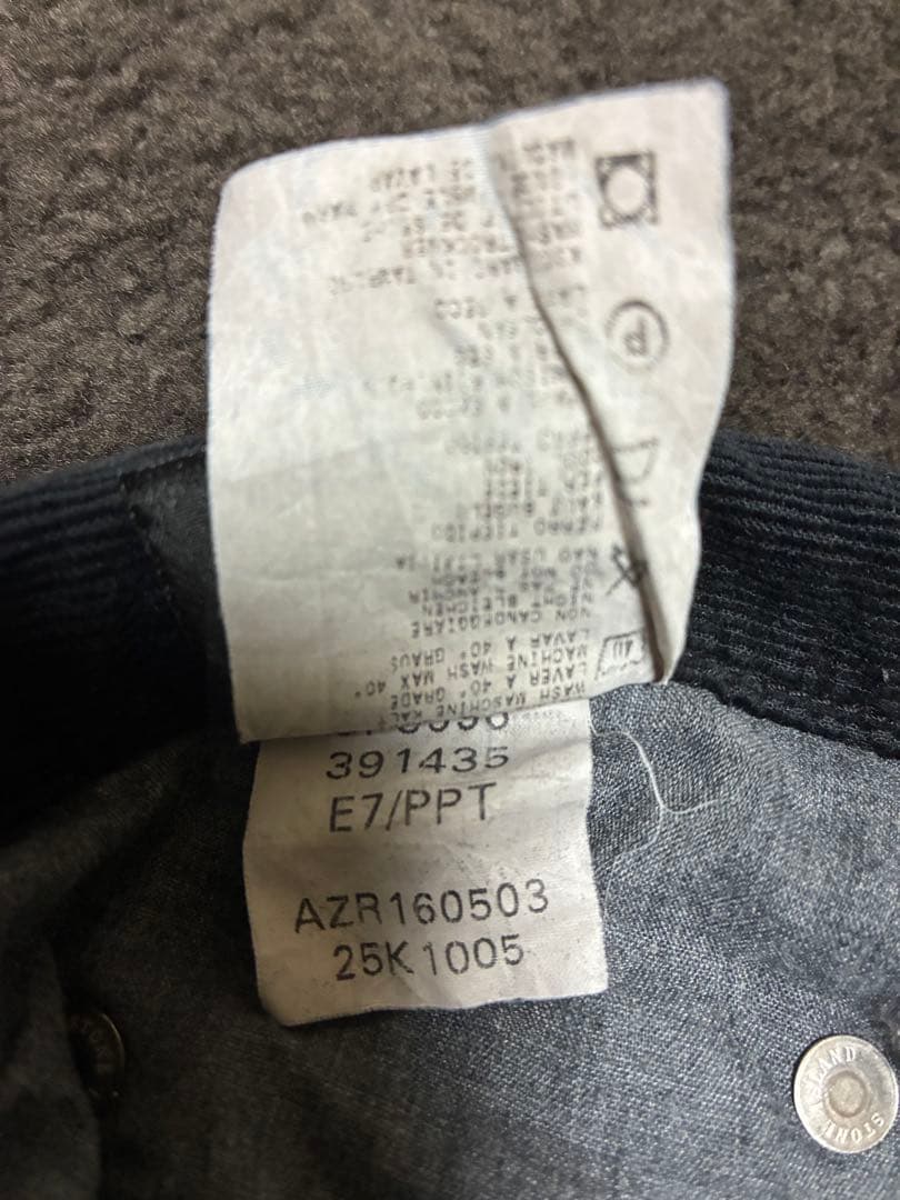 STONE  ブラック コーデュロイパンツ