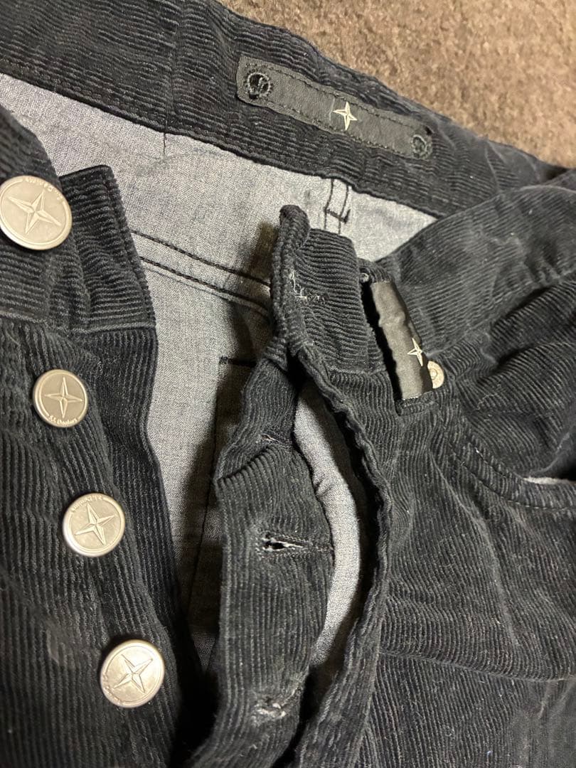 STONE  ブラック コーデュロイパンツ