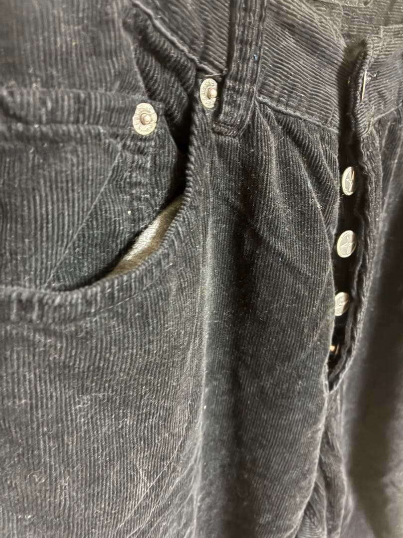 STONE  ブラック コーデュロイパンツ