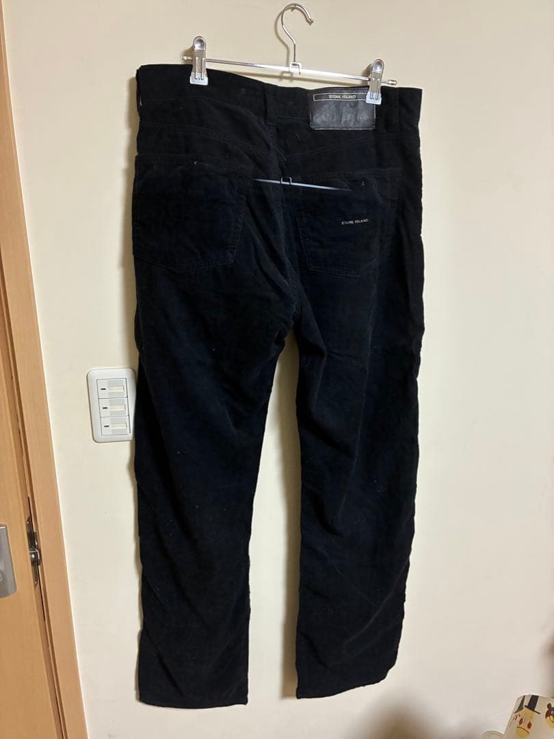STONE  ブラック コーデュロイパンツ