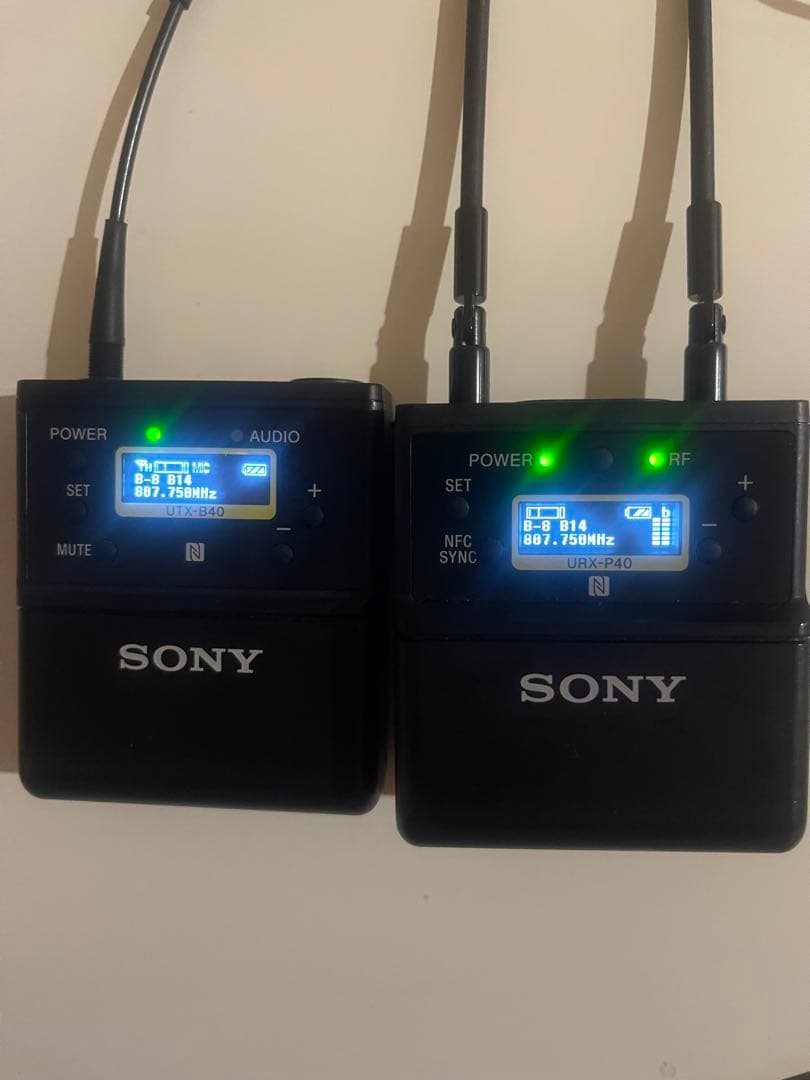 SONYソニーワイヤレスマイク UTX-B40 URX-P40 ピンマイクセット