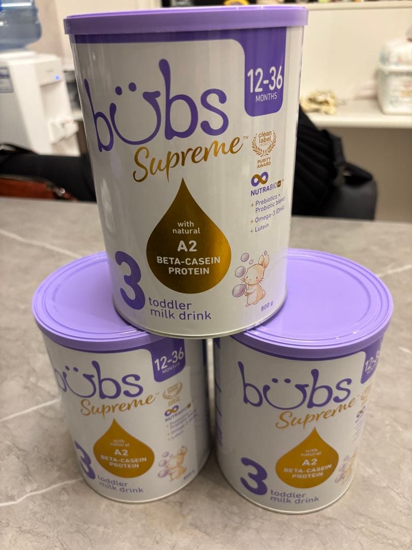 Bubs（バブズ）シュプリーム A2粉ミルク （1歳〜3歳）800g3個セット