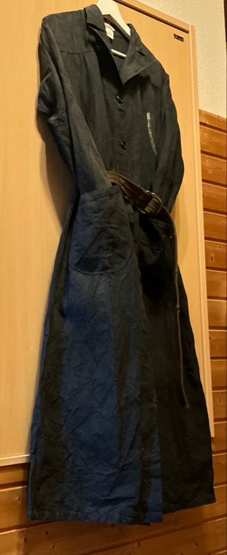 マルクルビアン【90S】古着加工　ロングコート・シャツ50ブラック系