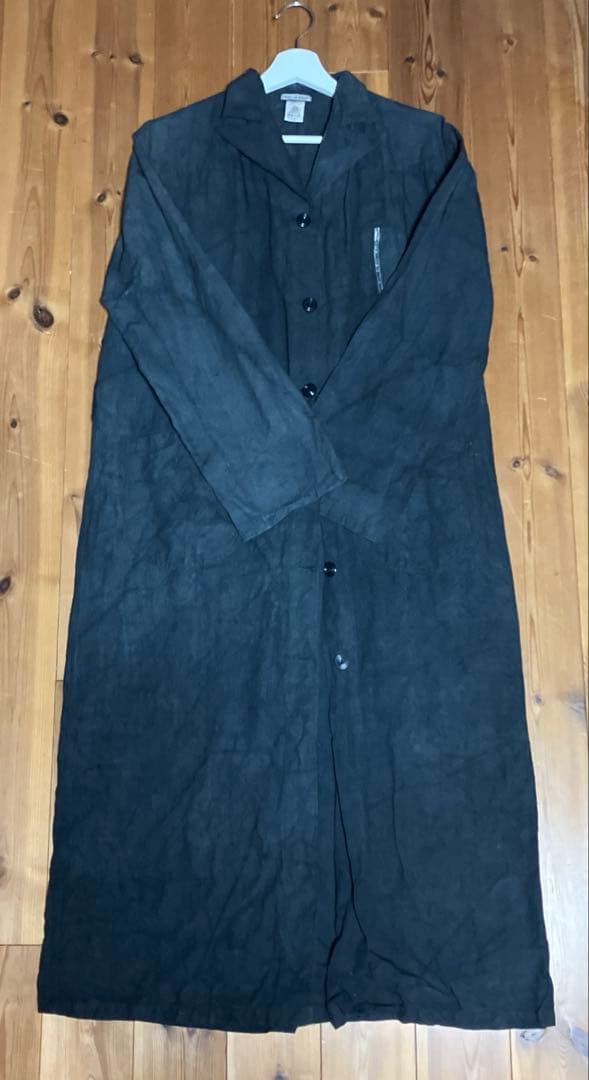 マルクルビアン【90S】古着加工　ロングコート・シャツ50ブラック系