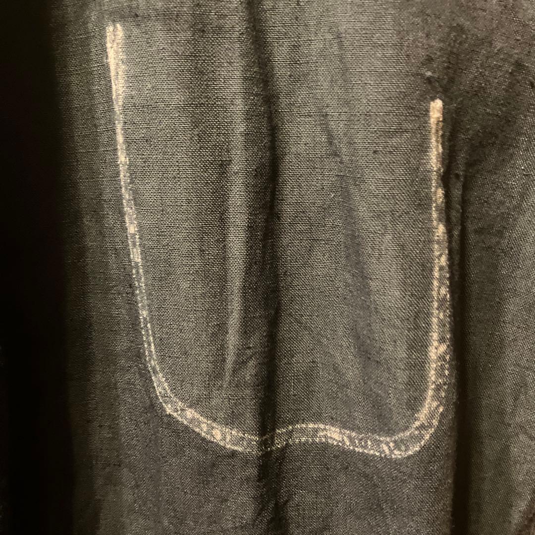 マルクルビアン【90S】古着加工　ロングコート・シャツ50ブラック系