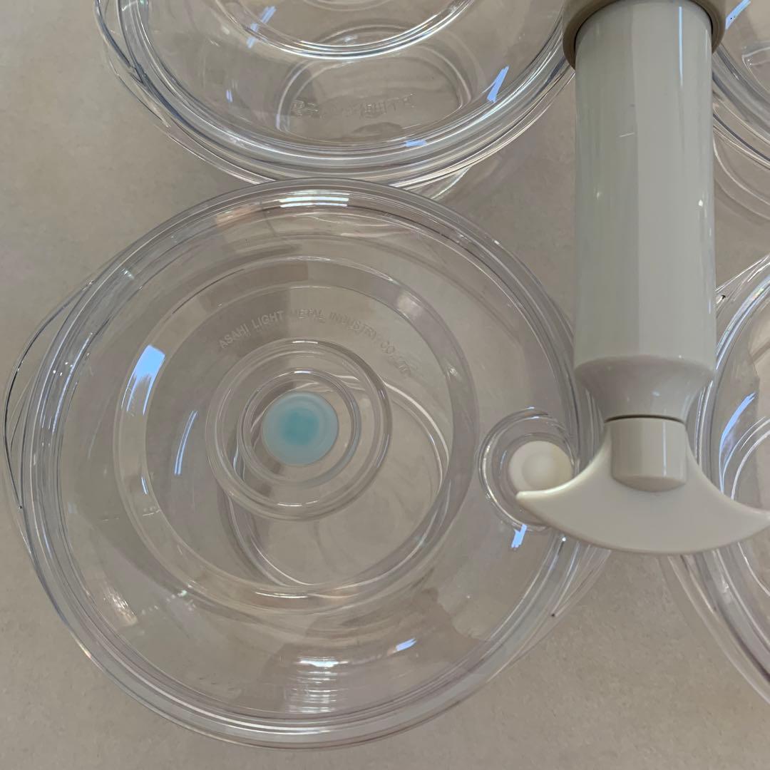 ぷらさん専用アサヒ軽金属　真空サラダボウル　真空ポンプ手動タイプ付き　4個