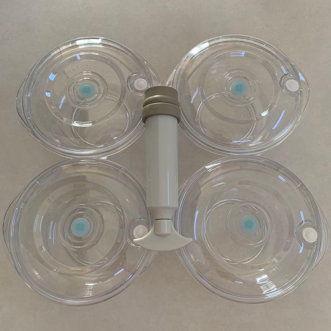 ぷらさん専用アサヒ軽金属　真空サラダボウル　真空ポンプ手動タイプ付き　4個