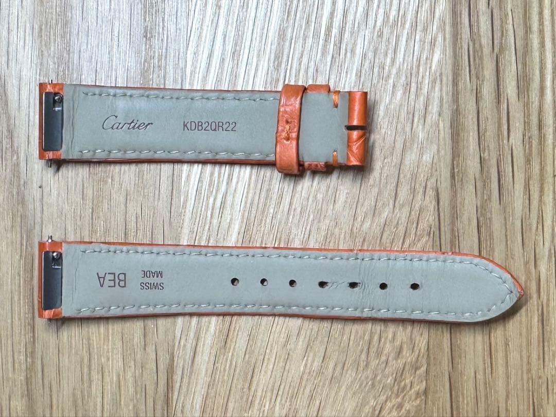 カルティエ　純正ストラップ　現行サントスデュモンSM用