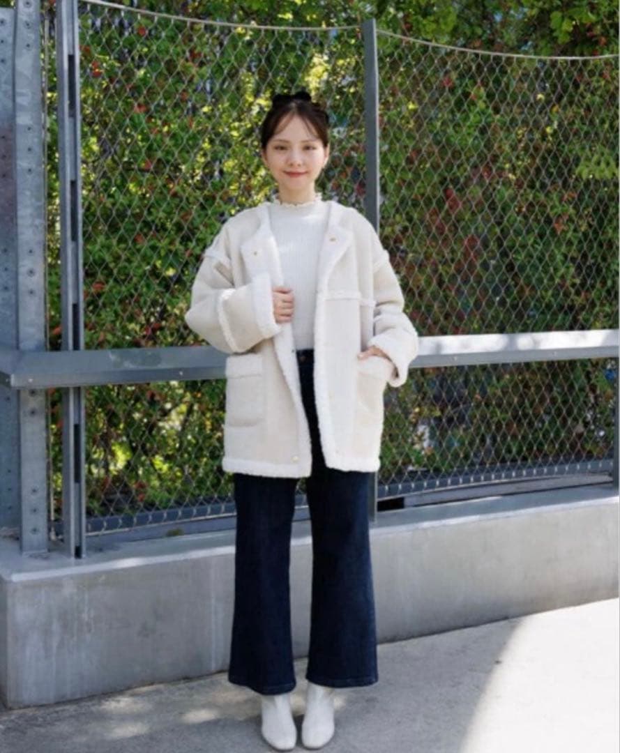 【限定SALE】ダウニームートンコート　フラワー