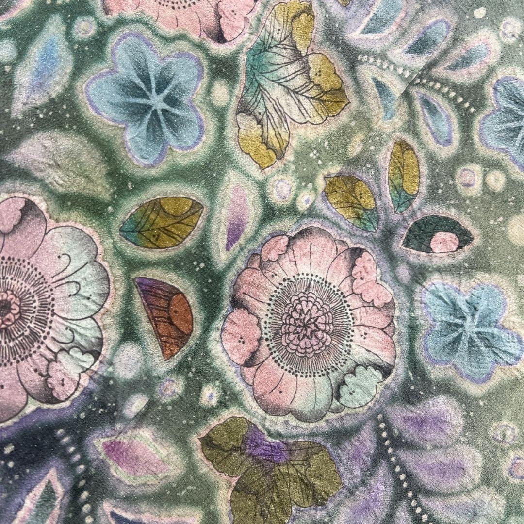 桐屋翠山工房　銀通し　辻ヶ花　ぼかし　訪問着　着物　041a p