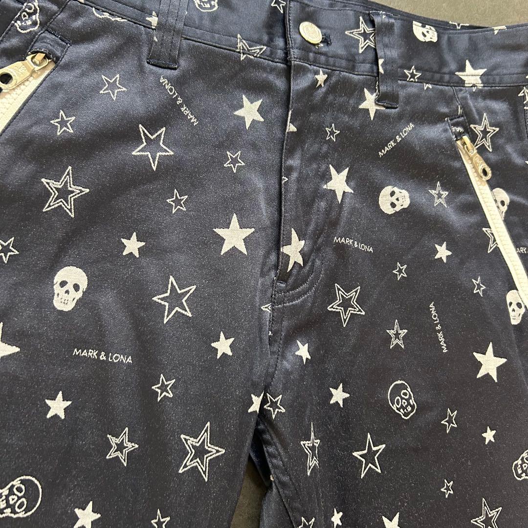 MARK &LONA マーク&ロナ ゴルフパンツ メンズ Mサイズ ネイビー色