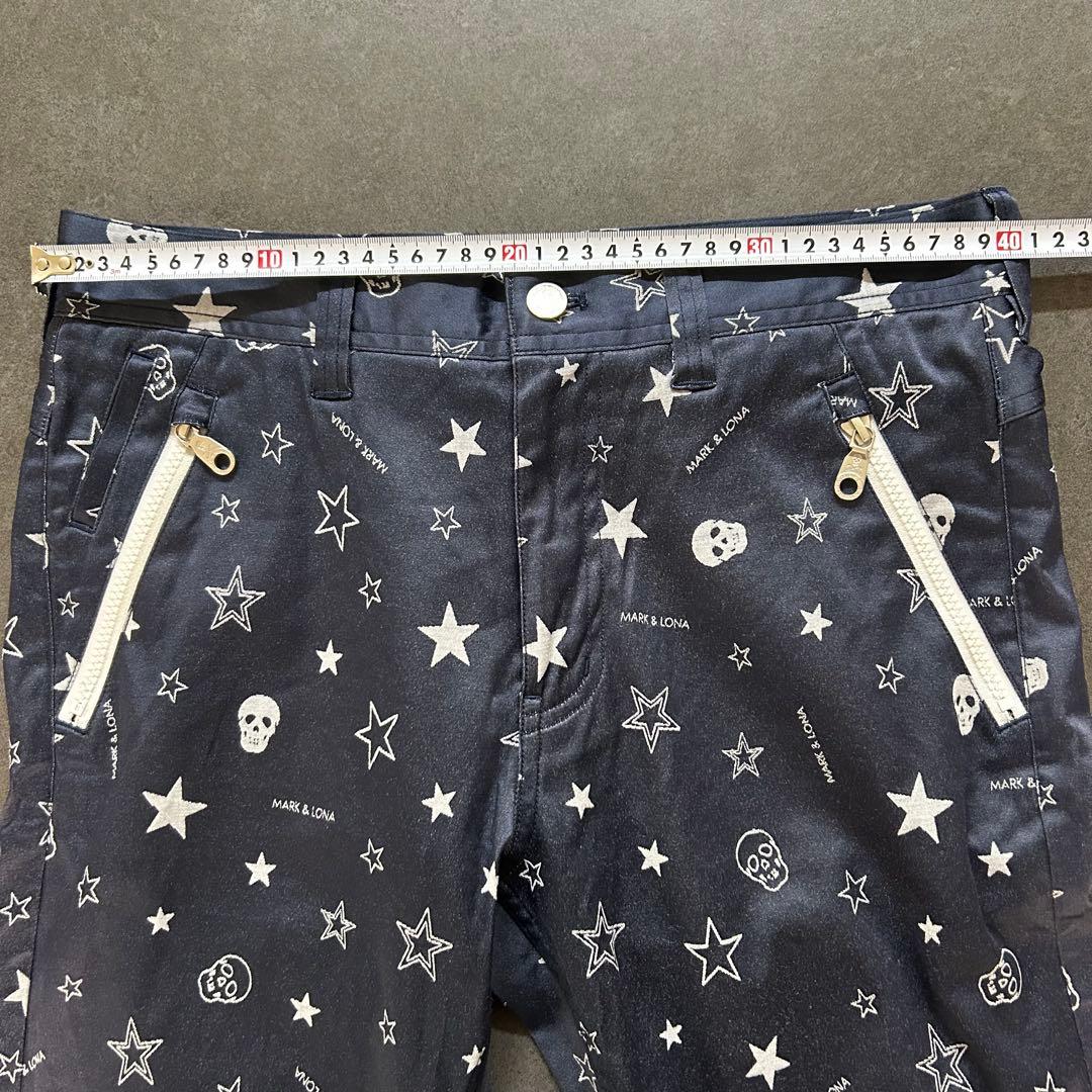MARK &LONA マーク&ロナ ゴルフパンツ メンズ Mサイズ ネイビー色