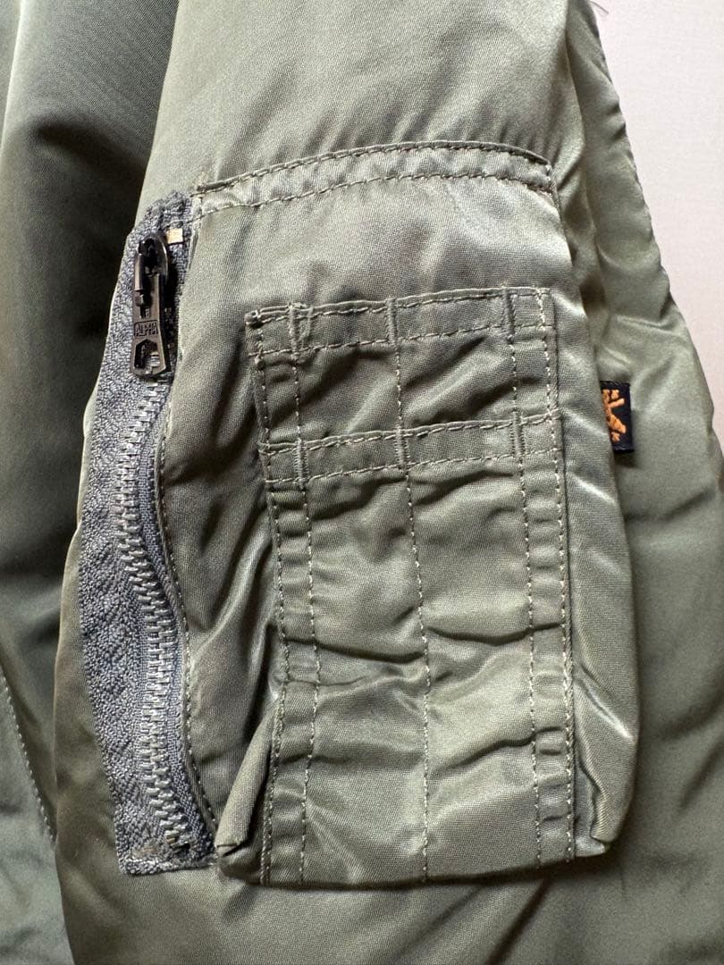 希少サイズ ビンテージ ALPHA MA-1 ジャケット XXL カーキ xpv