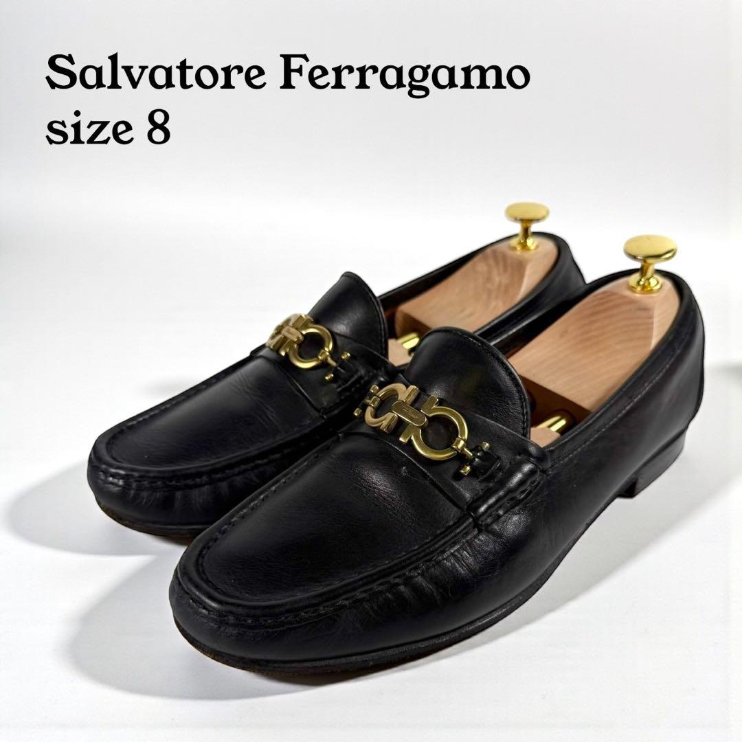 Salvatore Ferragamo フェラガモ　ガンチーニ　ローファー　黒