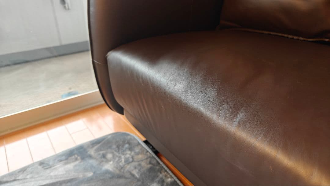 【原価13万円→半額以下】3人掛け本革ソファ 送料無料 美品NITORI ニトリ