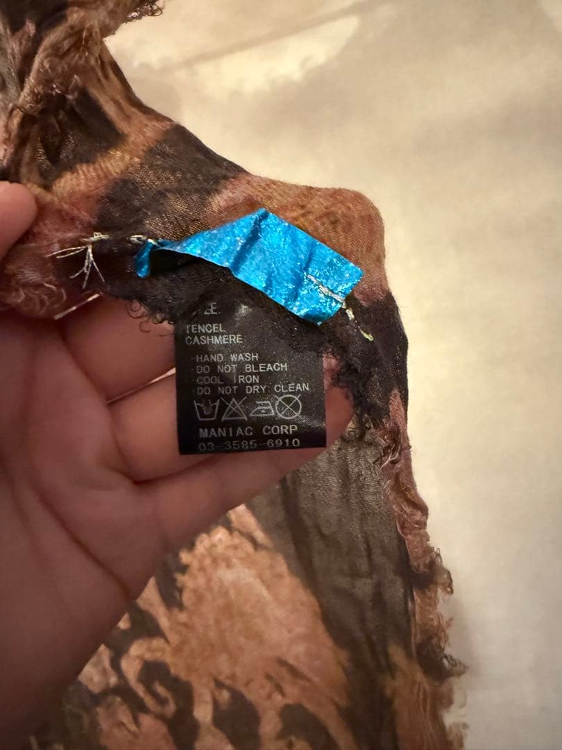 hyde着用柄　希少レア　上位モデル　カシミア混　スカル棺桶柄ストール　おまけ付