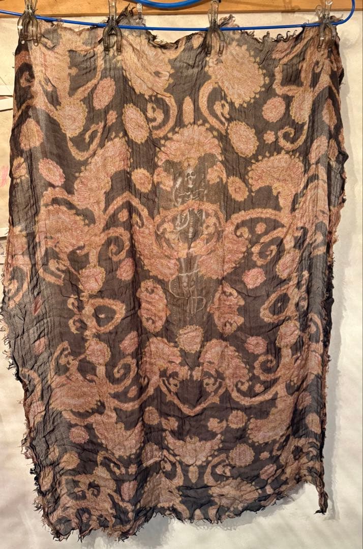 hyde着用柄　希少レア　上位モデル　カシミア混　スカル棺桶柄ストール　おまけ付