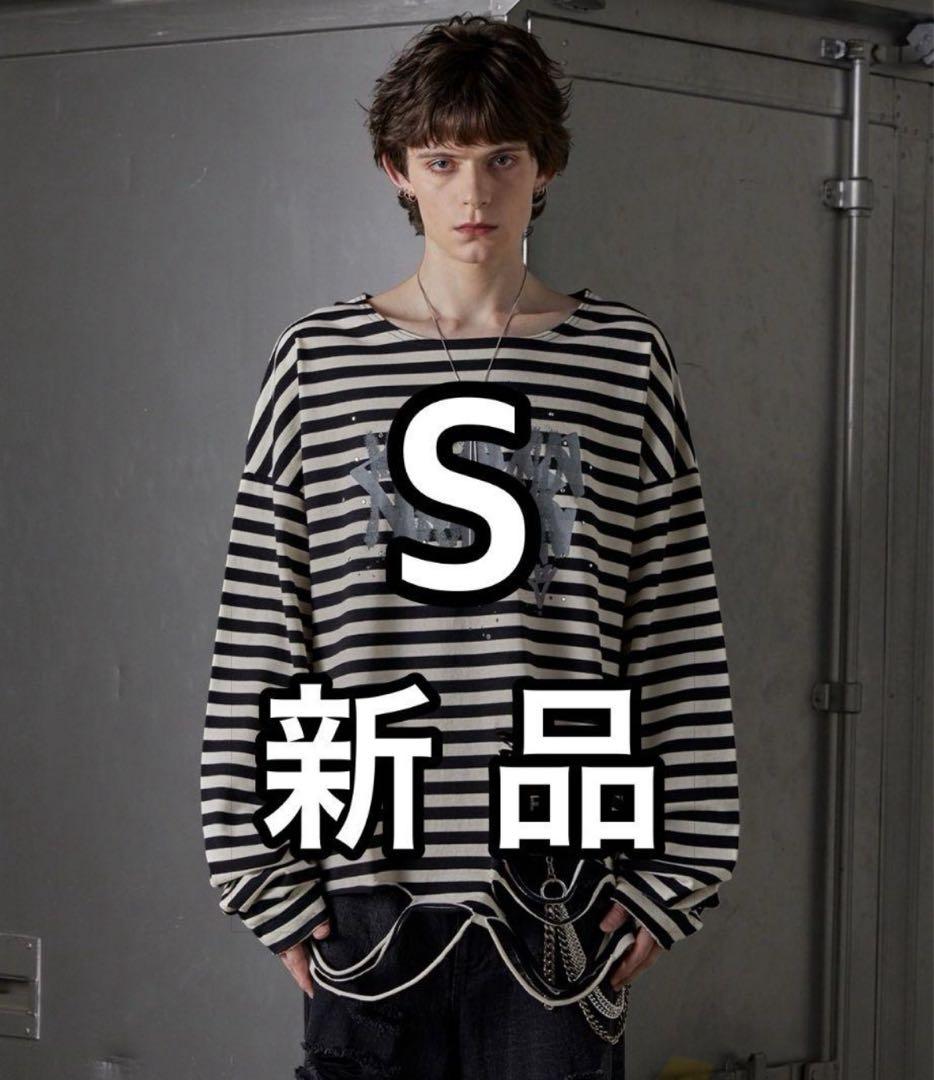 総柄ラインストーングラフィックロンT Sサイズ【GRANCY】