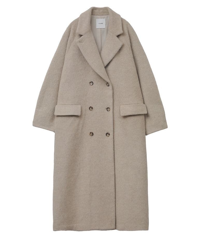 ジャケット・アウター DOUBLE WOOL LONG COAT CLANE