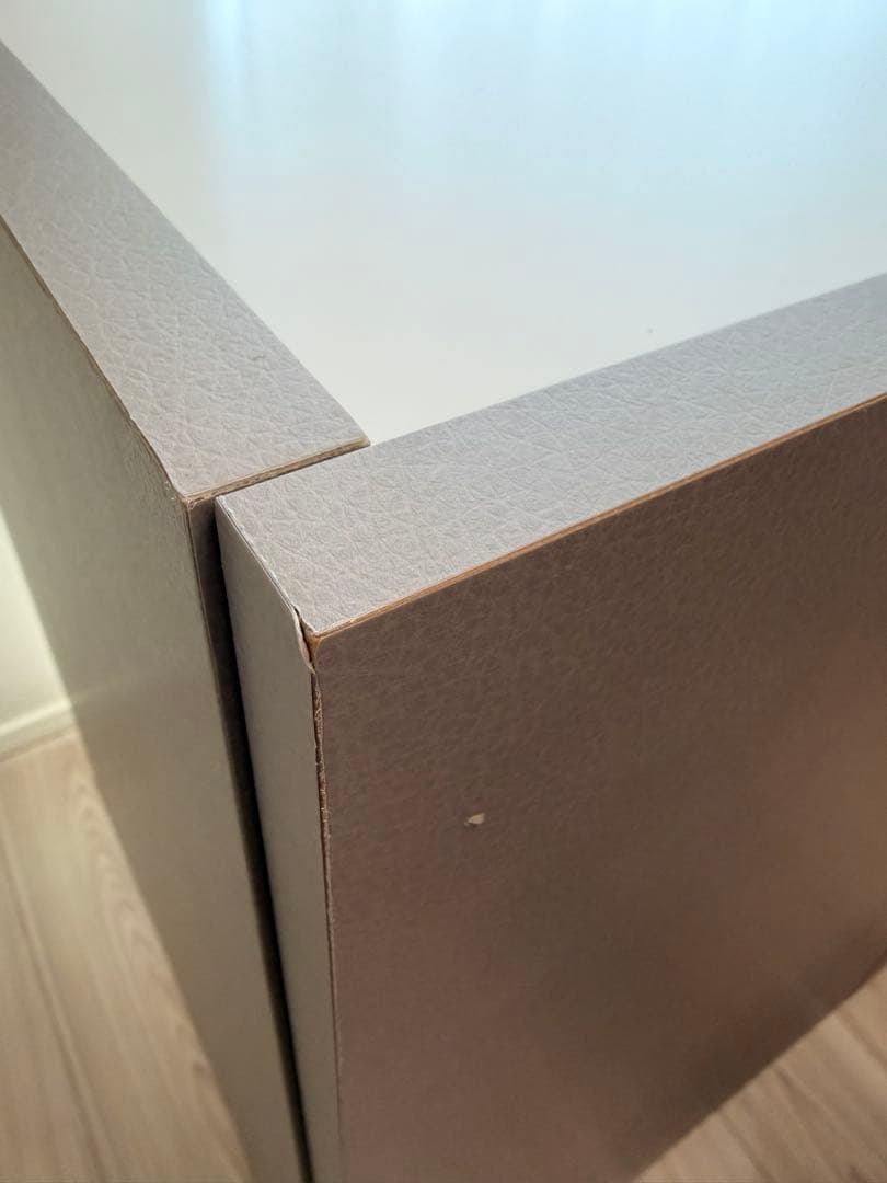 【LOWYA】グレーキャビネット サイドボード 幅120cm 日本製