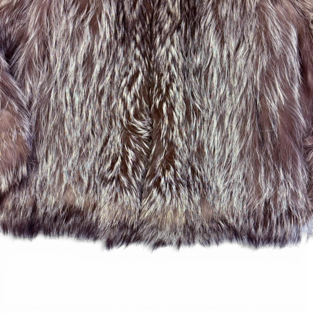 【極美品】サガフォックス シルバー 毛皮コート レディース フォクスファー