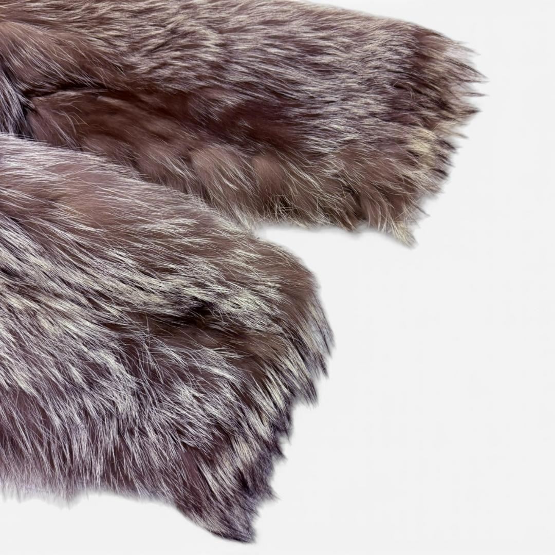 【極美品】サガフォックス シルバー 毛皮コート レディース フォクスファー