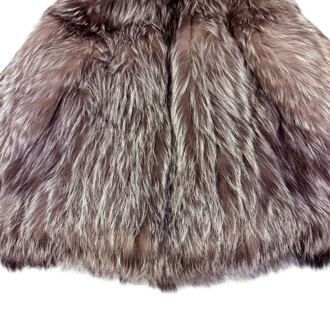 【極美品】サガフォックス シルバー 毛皮コート レディース フォクスファー