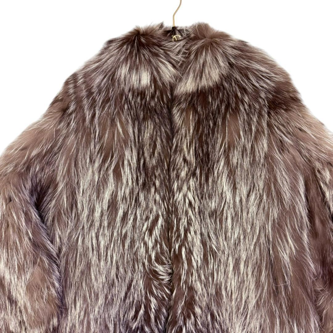 【極美品】サガフォックス シルバー 毛皮コート レディース フォクスファー