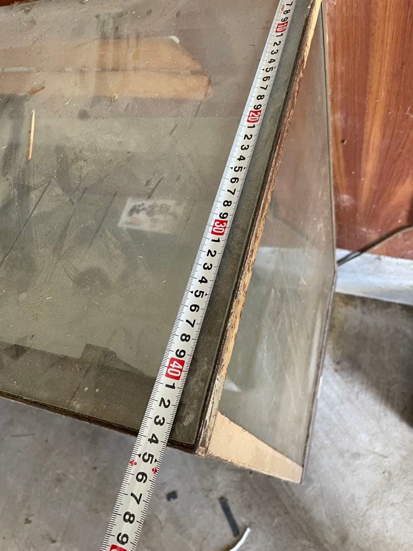 送料込み！昭和レトロなガラスケース 店舗什器サイズ:約　幅90奥44高94cm