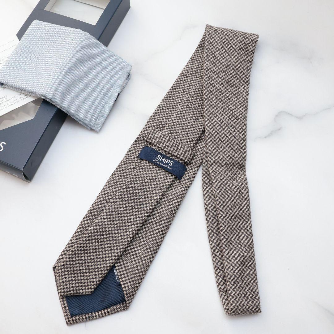 未使用 SHIPS ロロピアーナ ANA ネクタイ ポケットチーフ シップス