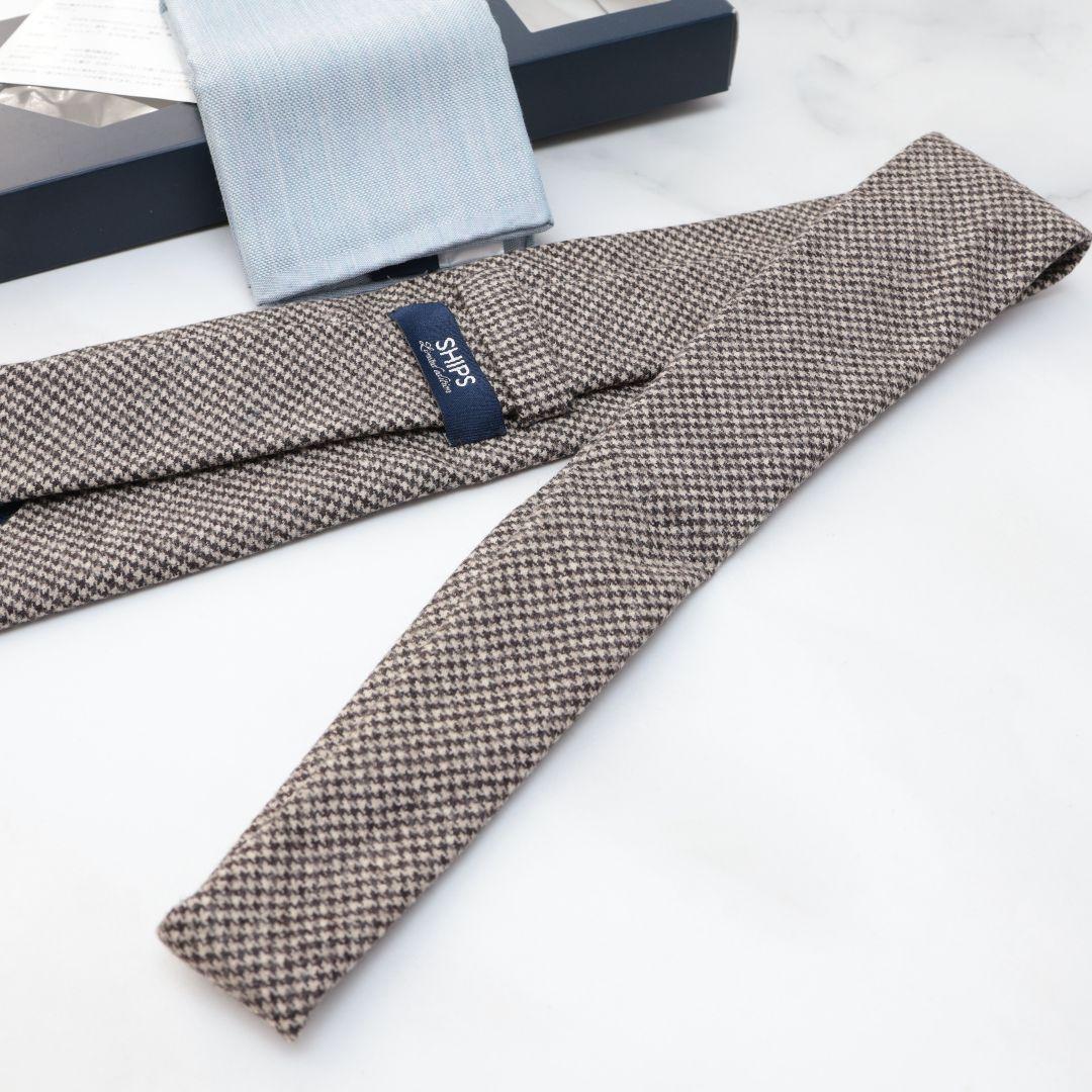 未使用 SHIPS ロロピアーナ ANA ネクタイ ポケットチーフ シップス