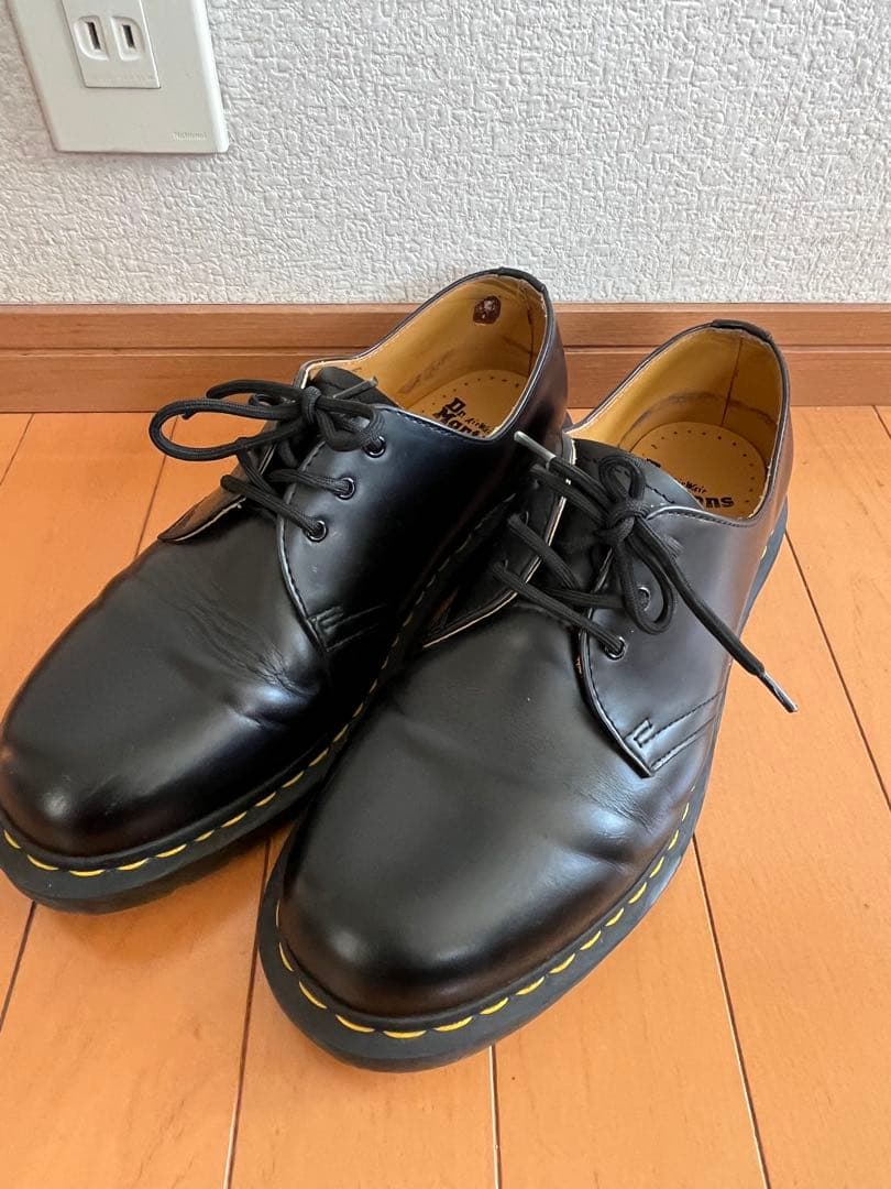ドクターマーチン　 厚底ブラックレザーシューズ