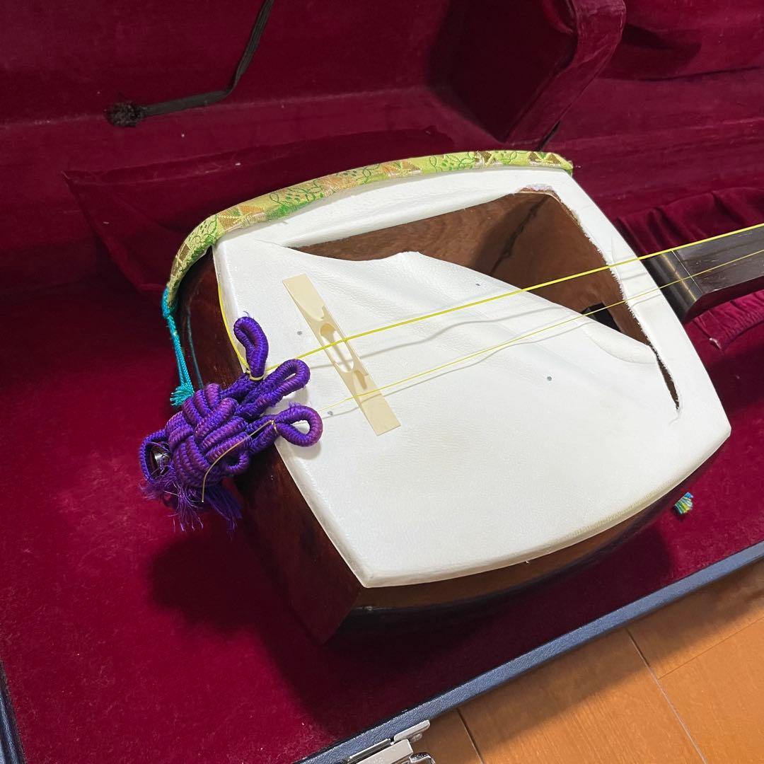 三味線 本体 3弦 白 ケース付き