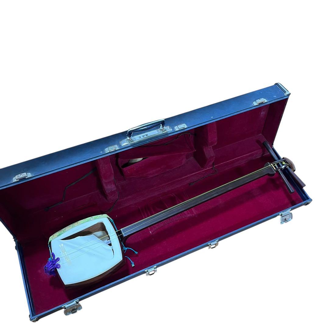 三味線 本体 3弦 白 ケース付き