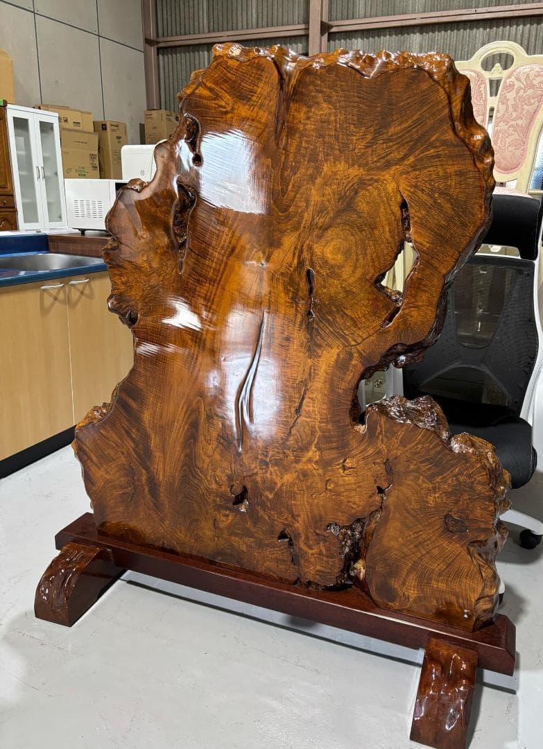 カズヒロ カズヒロ 直接引き取り最高級 一枚板天然木 衝立 Used