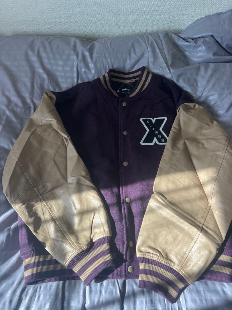 X-Large スタジャン　Lサイズ 美品　パープル