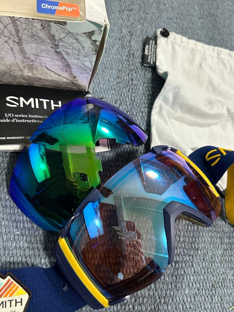 スノーボードゴーグル SMITH レンズ2枚入り