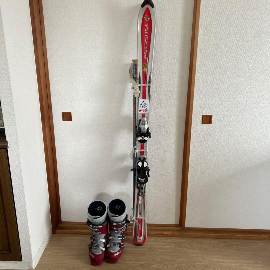 スキー板、ストックセット✴︎靴は別です。プロのメンテナンス済み。