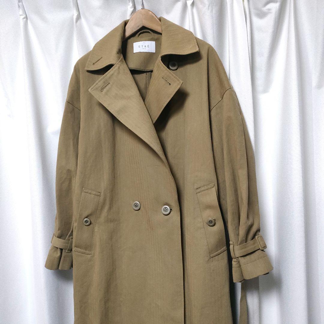 【美品】ETRE TOKYO ヘリンボーンオーバーサイズコート S