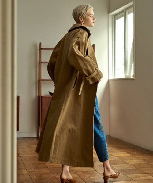 【美品】ETRE TOKYO ヘリンボーンオーバーサイズコート S