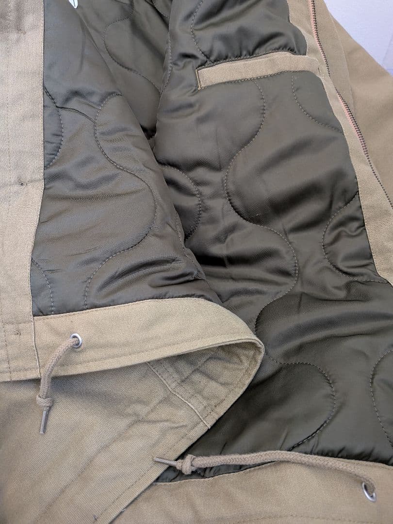 ヒューストン　N-1デッキジャケット　キルティング　XL　カーキ　ミリタリー