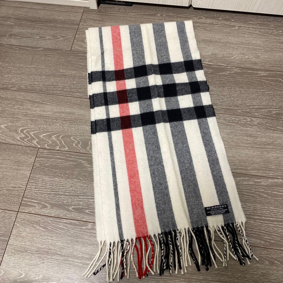 美品　バーバリー　カシミヤ　ウール　マフラー 178cm