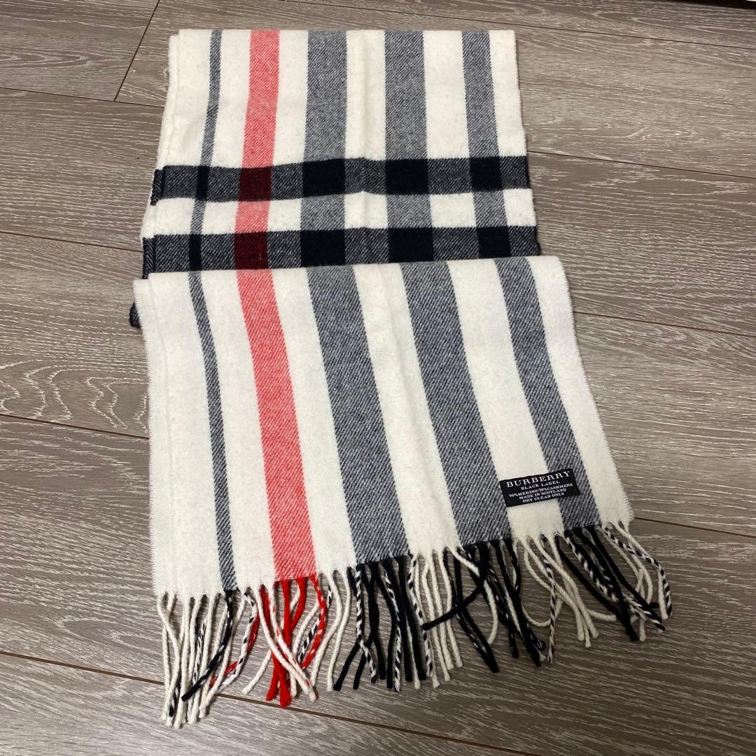 美品　バーバリー　カシミヤ　ウール　マフラー 178cm