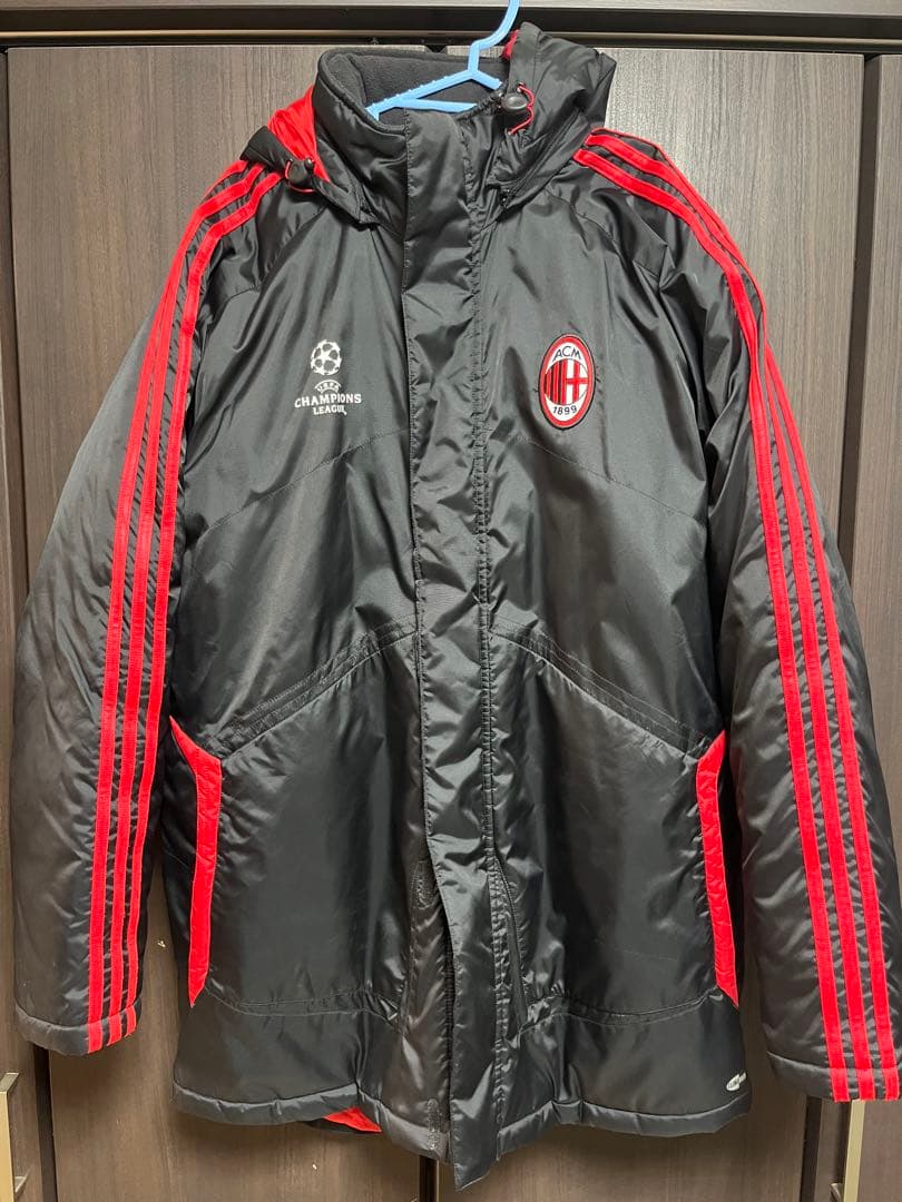adidas アディダス　ベンチコート　ACミラン　チャンピオンズリーグ