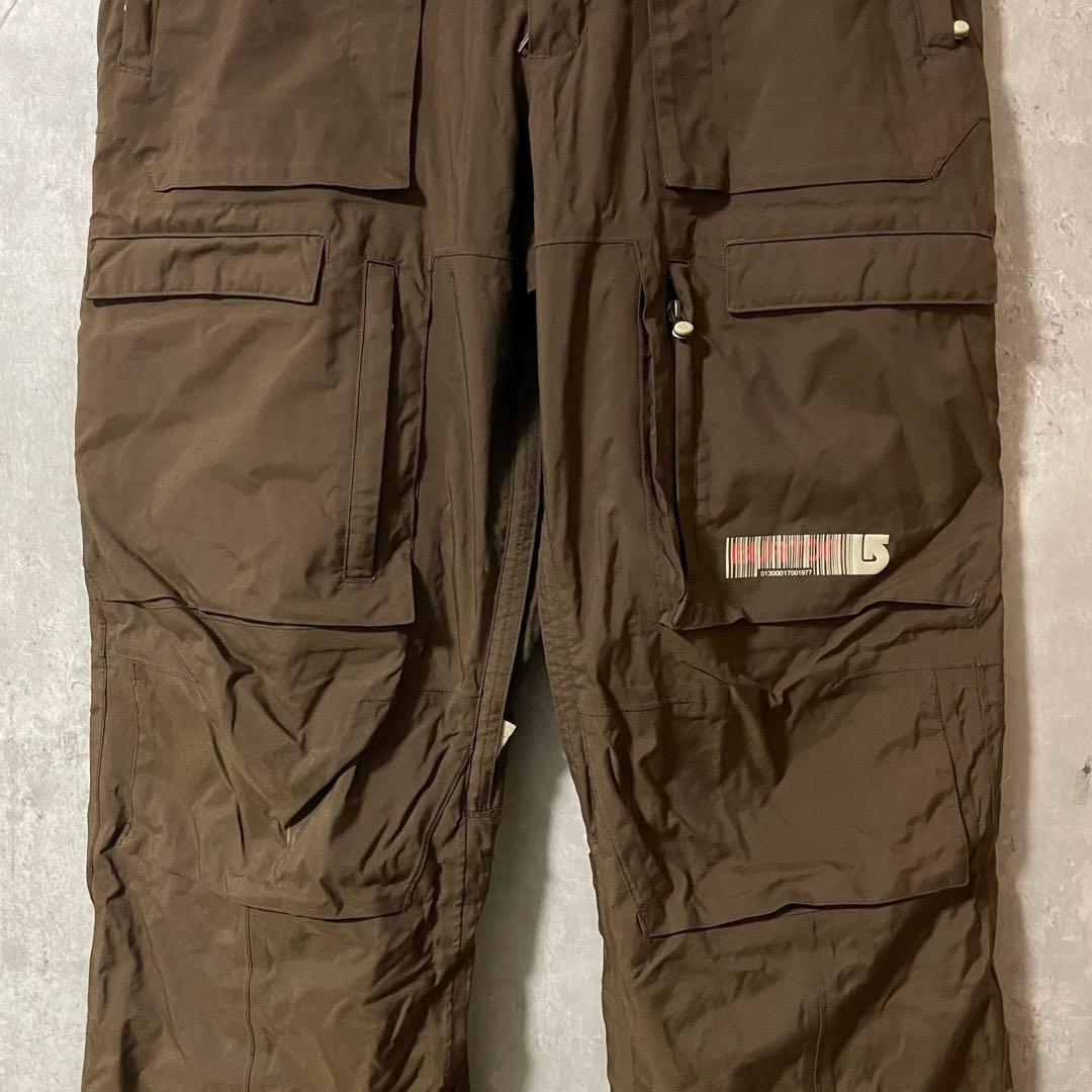 burtonバートンスキーパンツスノーボードウェアズボン下茶色ブラウンロゴ希少
