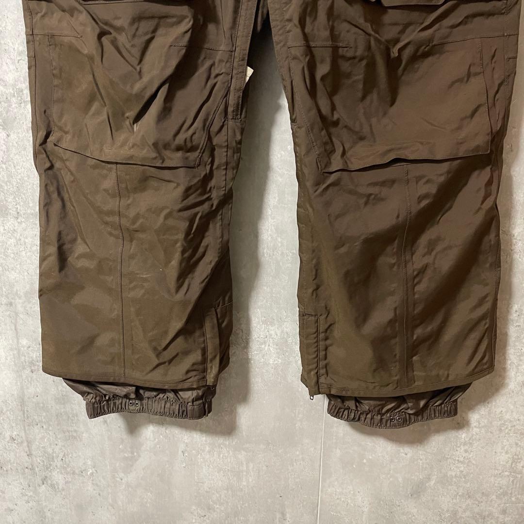 burtonバートンスキーパンツスノーボードウェアズボン下茶色ブラウンロゴ希少