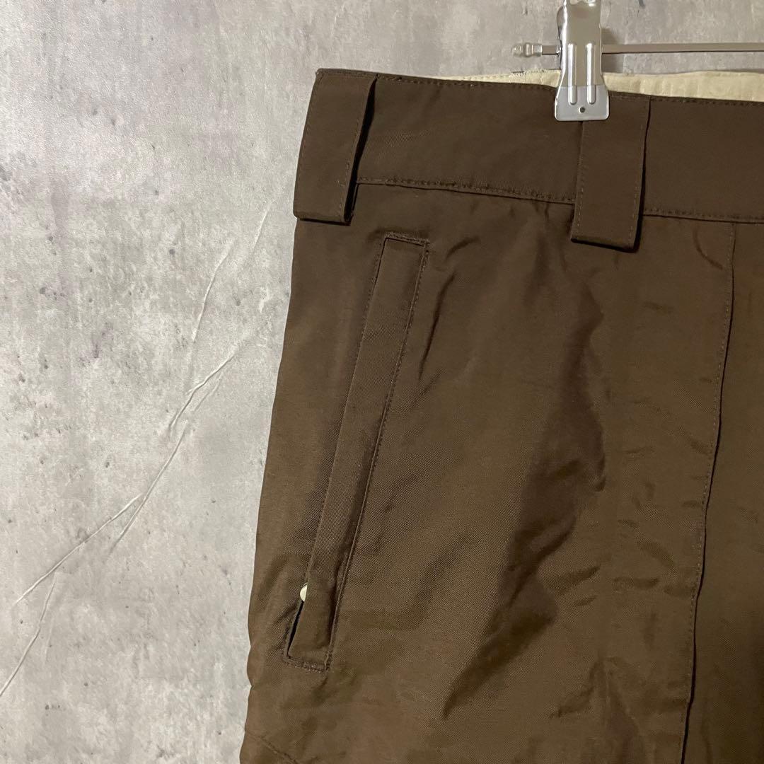 burtonバートンスキーパンツスノーボードウェアズボン下茶色ブラウンロゴ希少