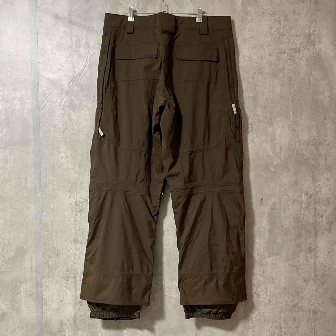 burtonバートンスキーパンツスノーボードウェアズボン下茶色ブラウンロゴ希少
