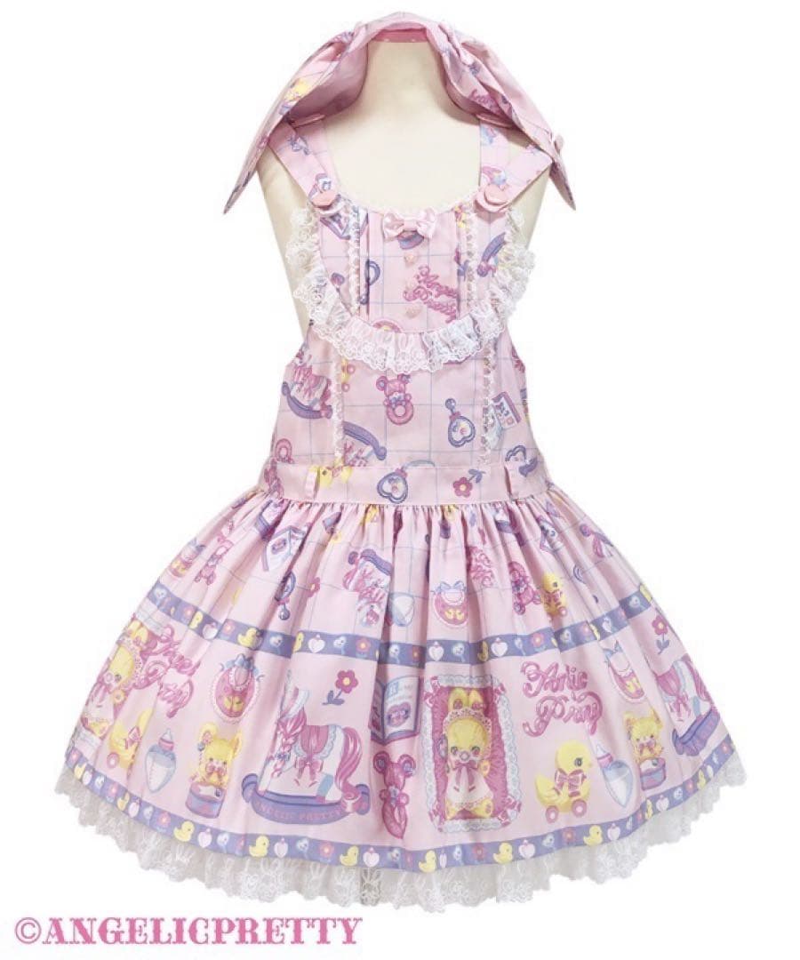 Angelic Pretty Baby Toysサロペット カチューシャ ピンク